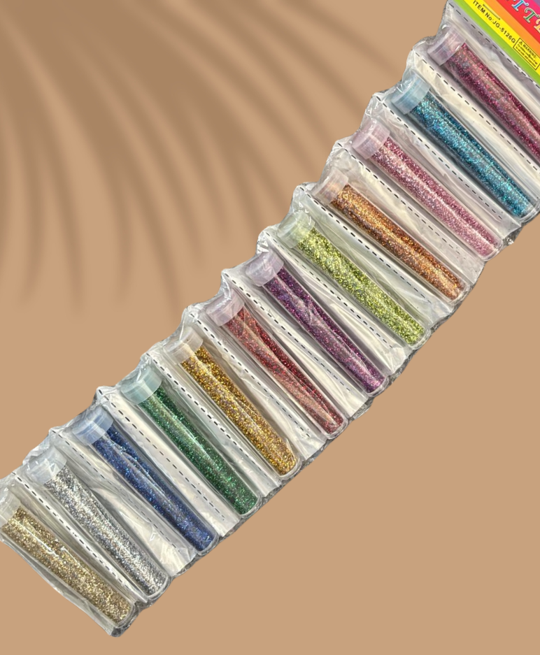 Set 12 Tuburi Glitter Fin