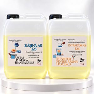 Kit 30 litri rasina epoxidica transparenta AS123 cu intaritor
